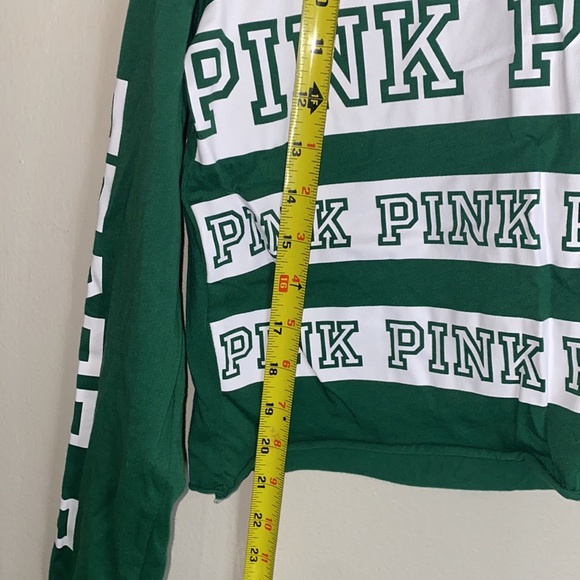🍂Long sleeve green PINK crop top! - Picture 4 of 6
